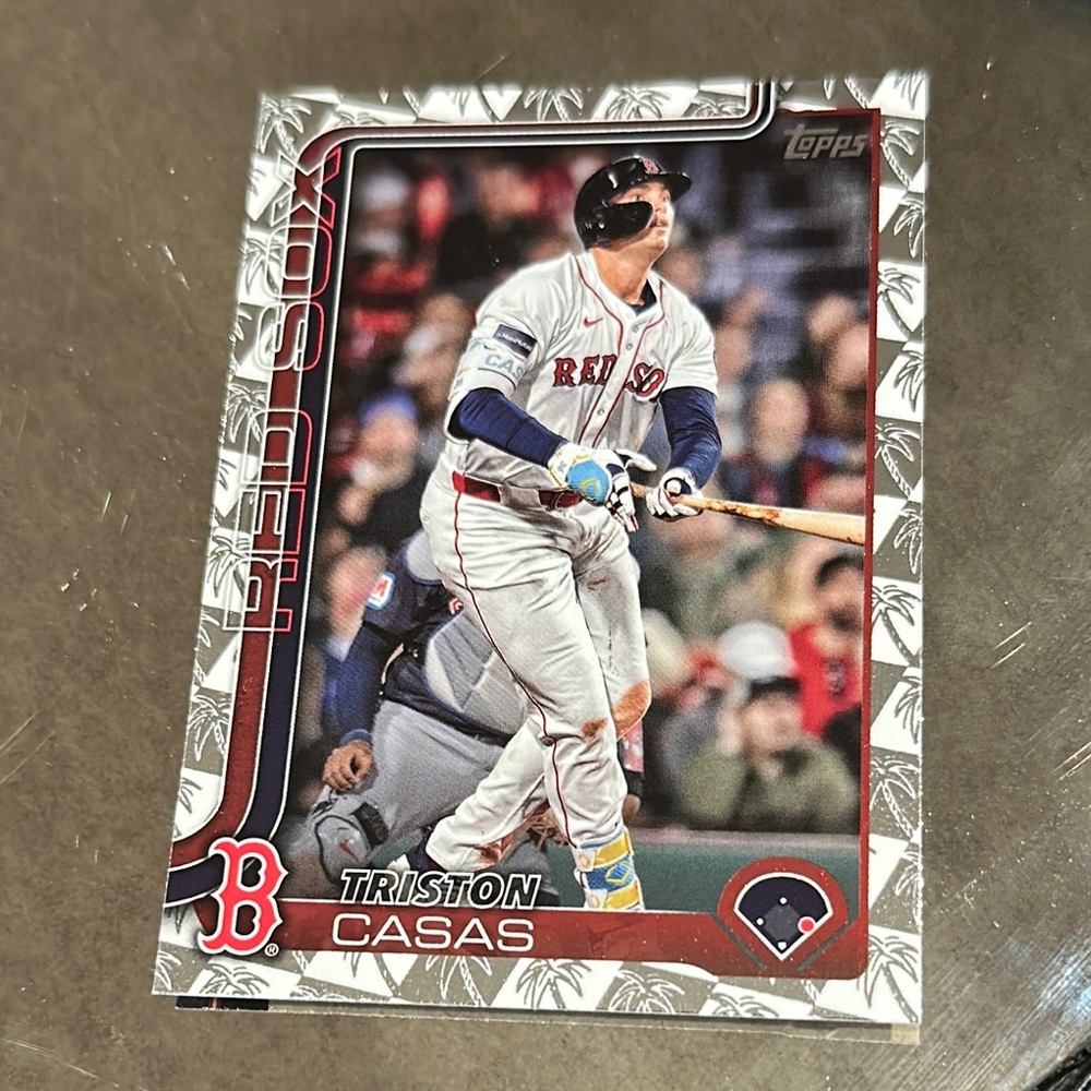 Topps Red and White Baseball Card